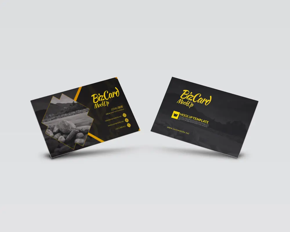high resolution business card mockup template
