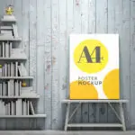 A4 poster mock up psd free template