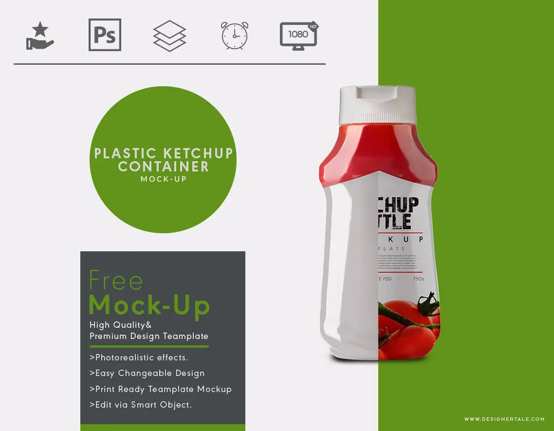 Plastic ketchup container mock up