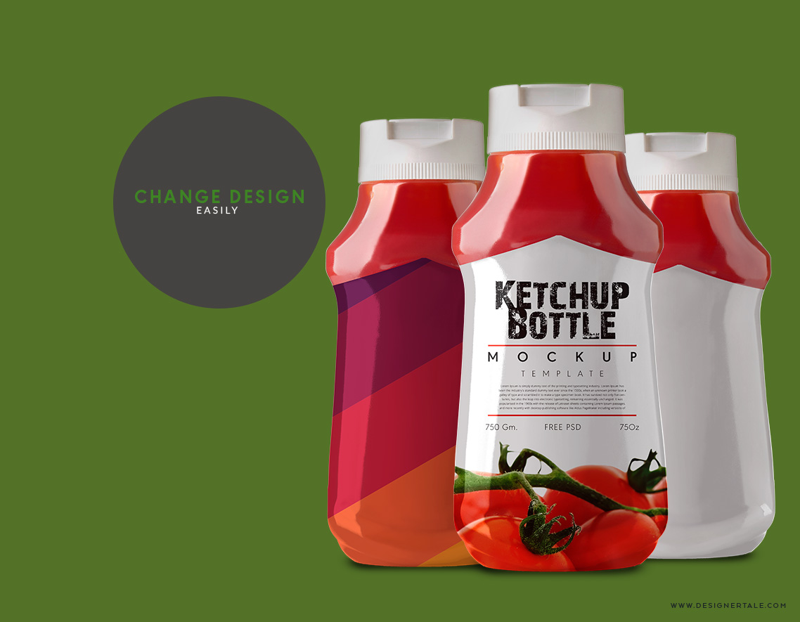 Plastic ketchup container mock up