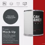 Cylindrical Tin Container Mockup