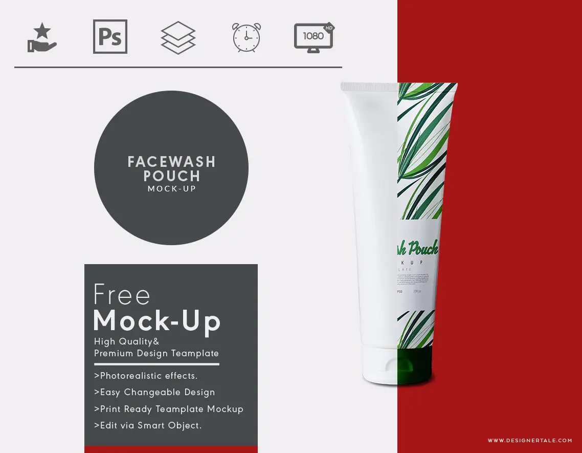 facewash pouch mock up