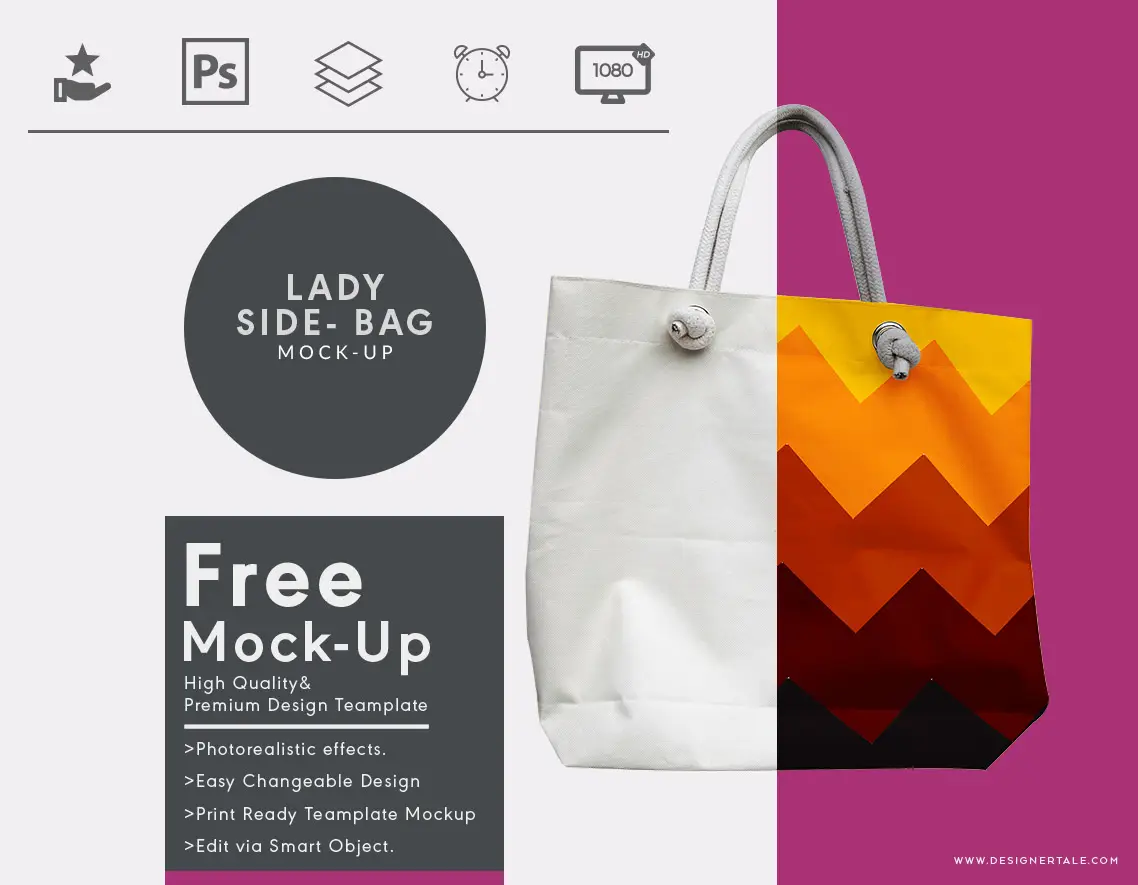 lady side bag mock up