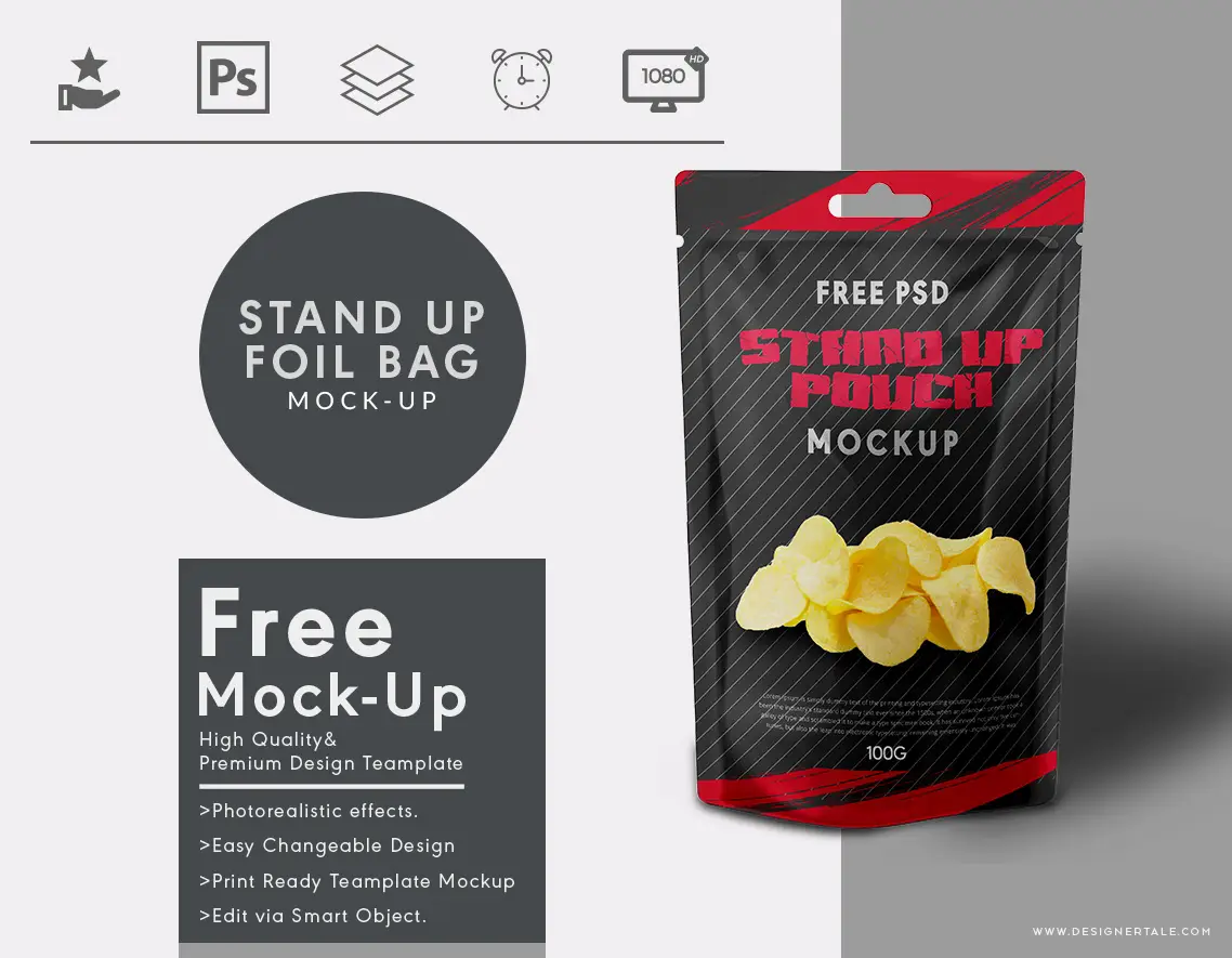 stand up foil bag mock up