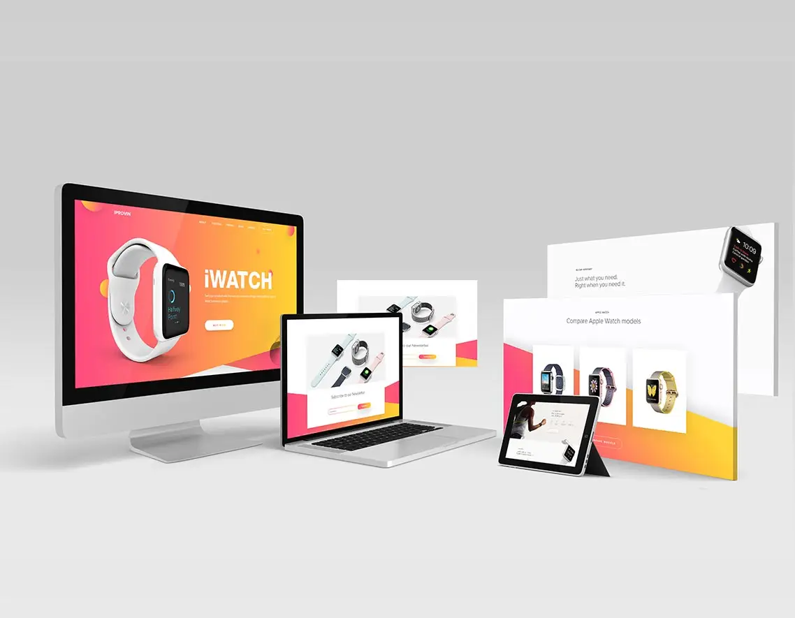 responsive web page showcase template