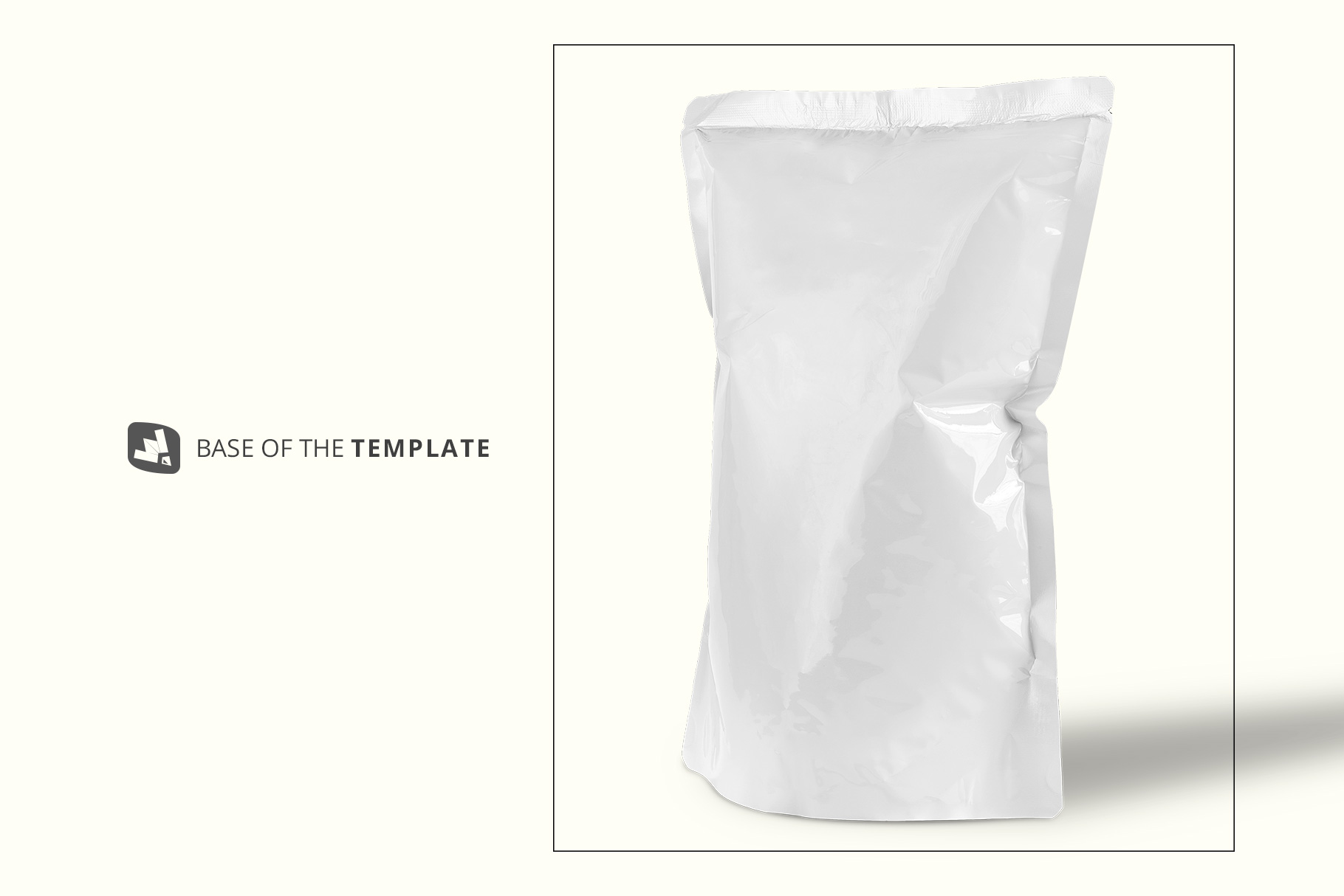 base image of the doypack snacks packaging mockup