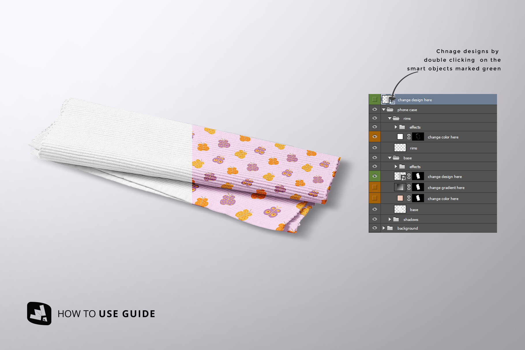 how to change design of the top view cloth table mat set mockup