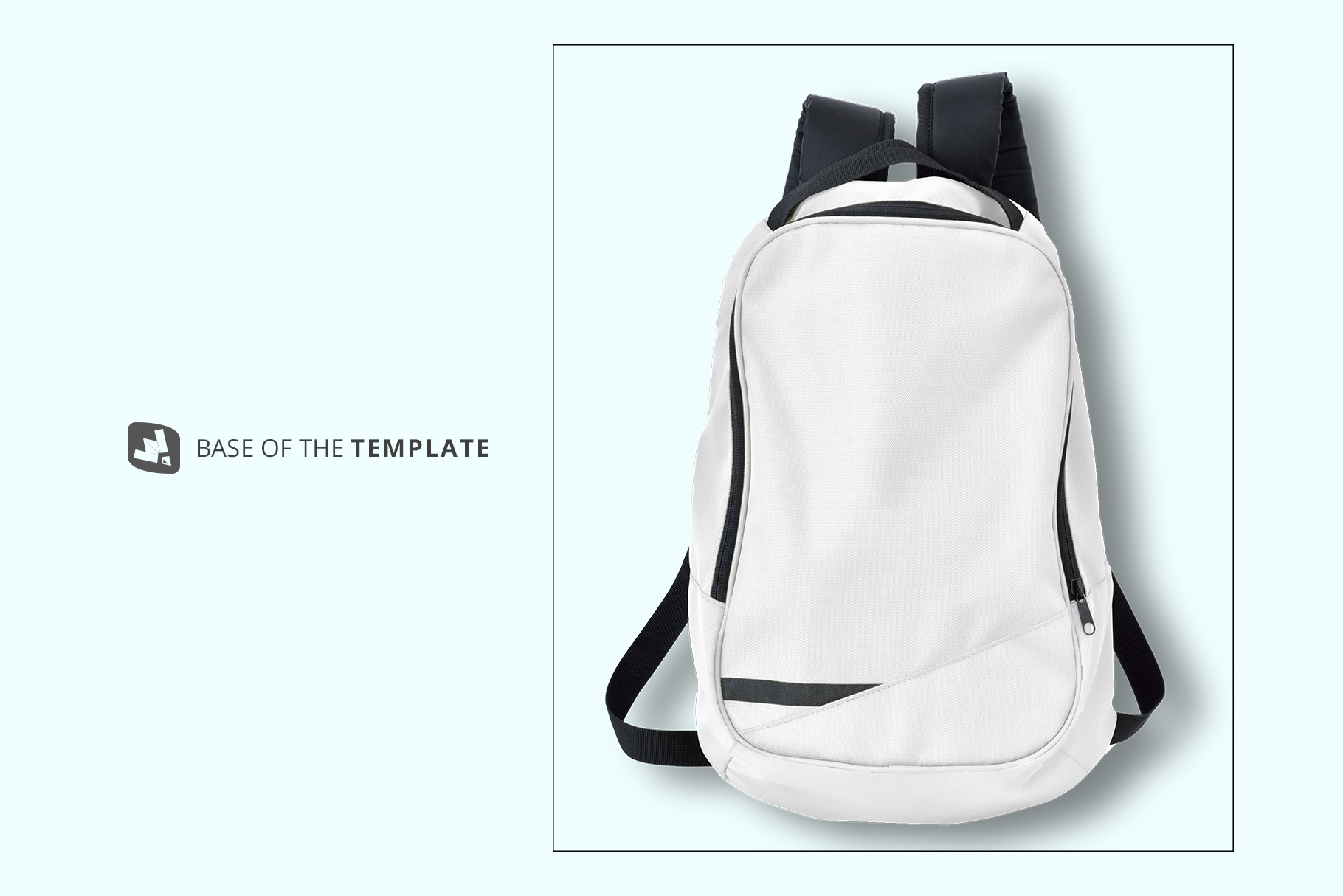 base image of the top view backpack mockup