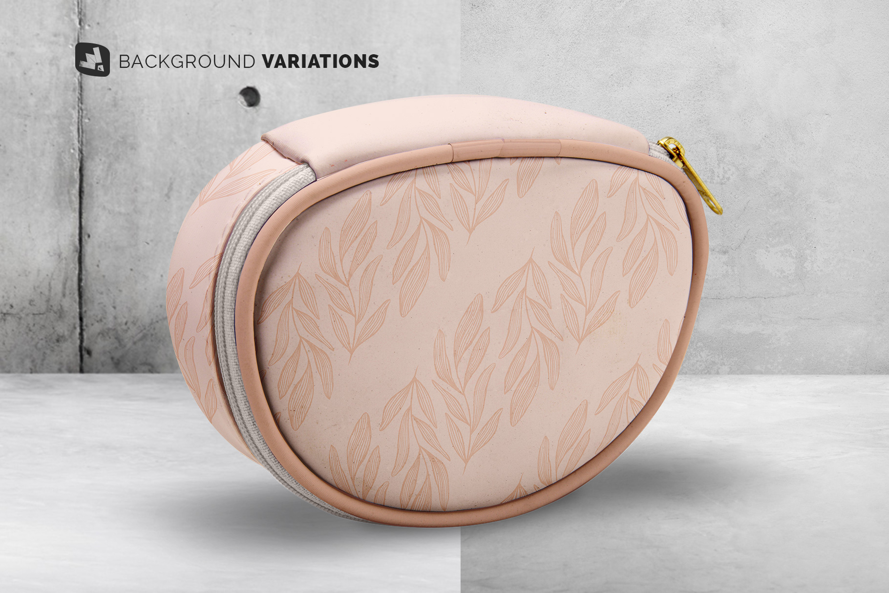 background options of the luxury carry on toiletry bag mockup