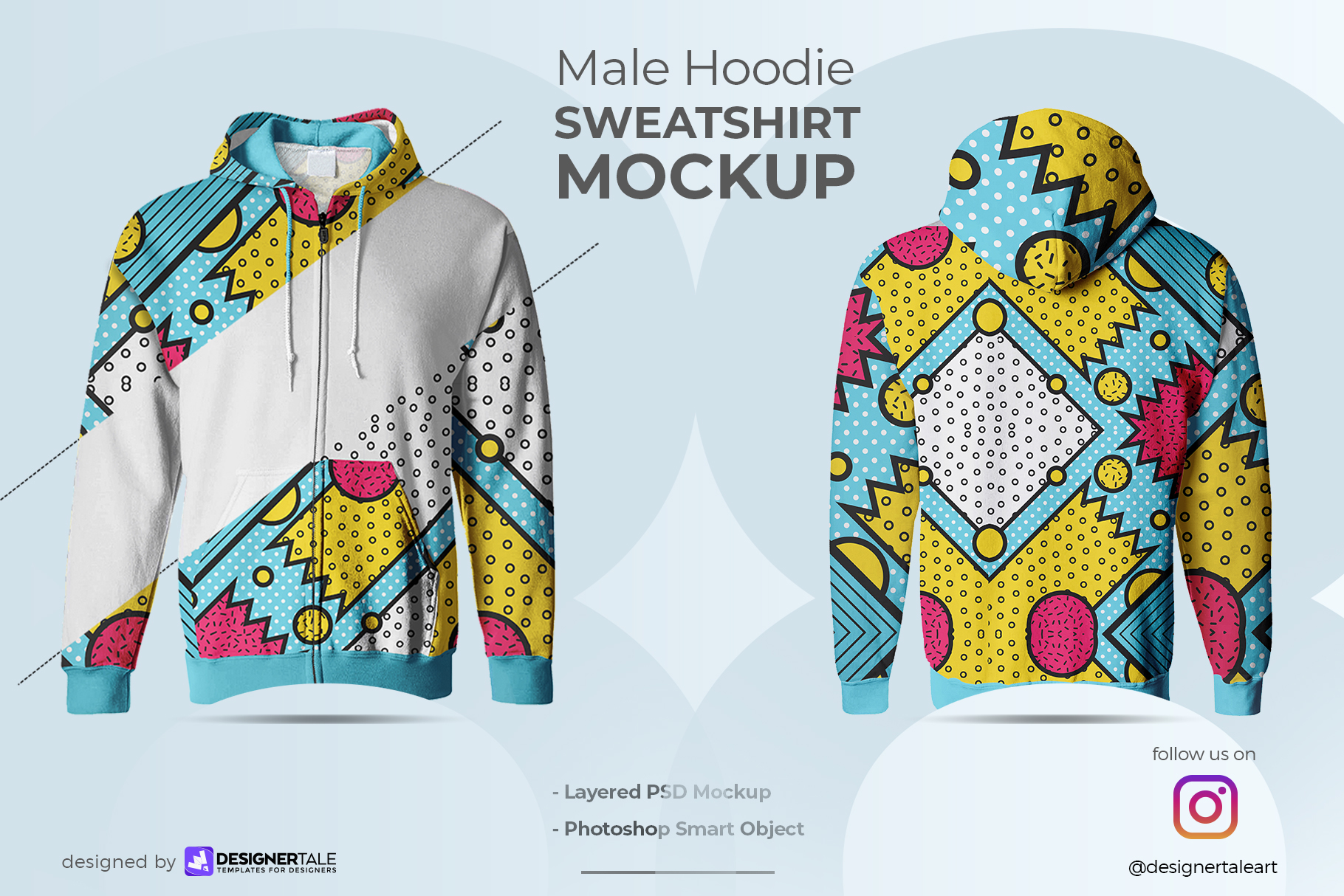 male hoodie sweatshirt mockup image preview 1