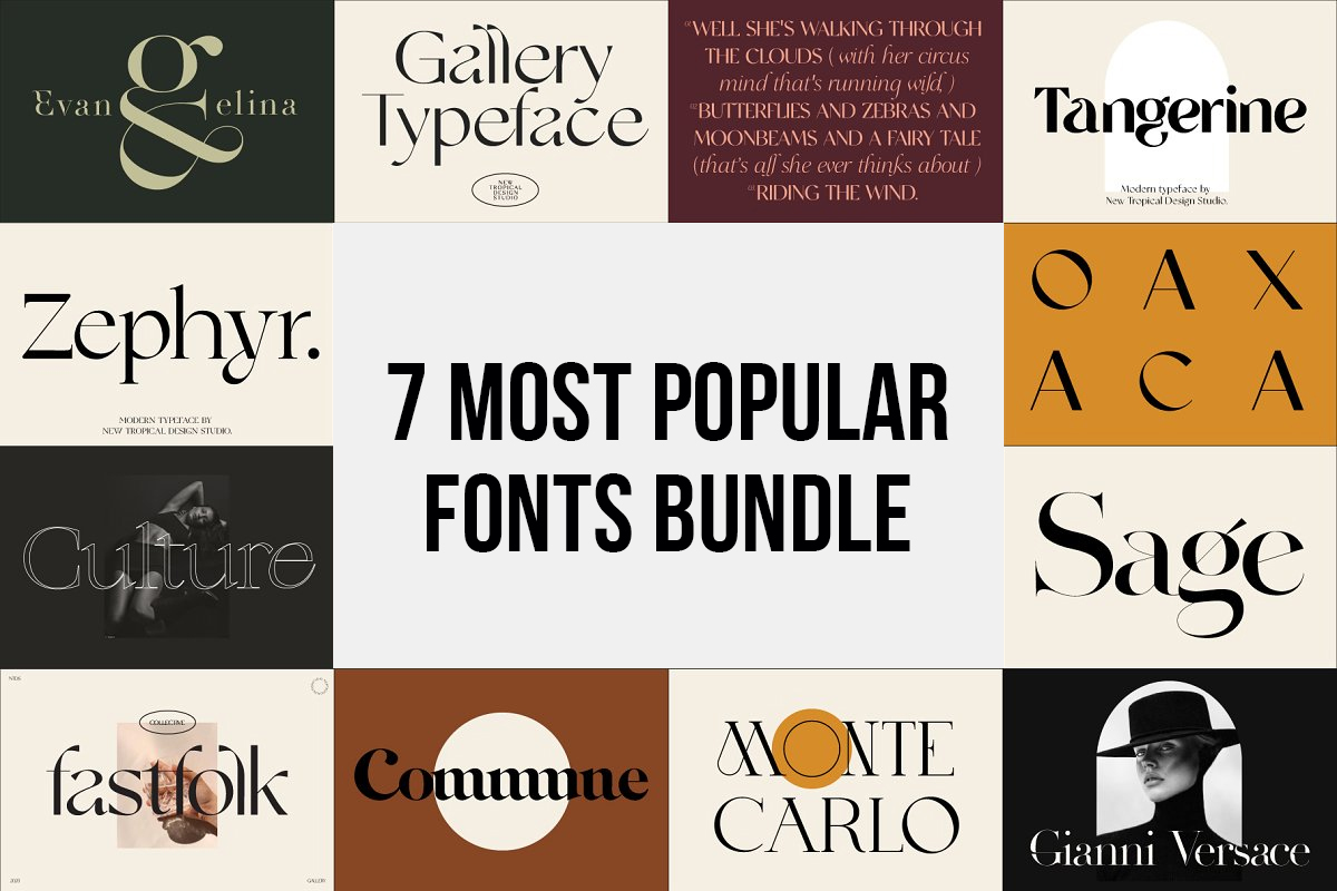 Most Popular Fonts Bundle on the web