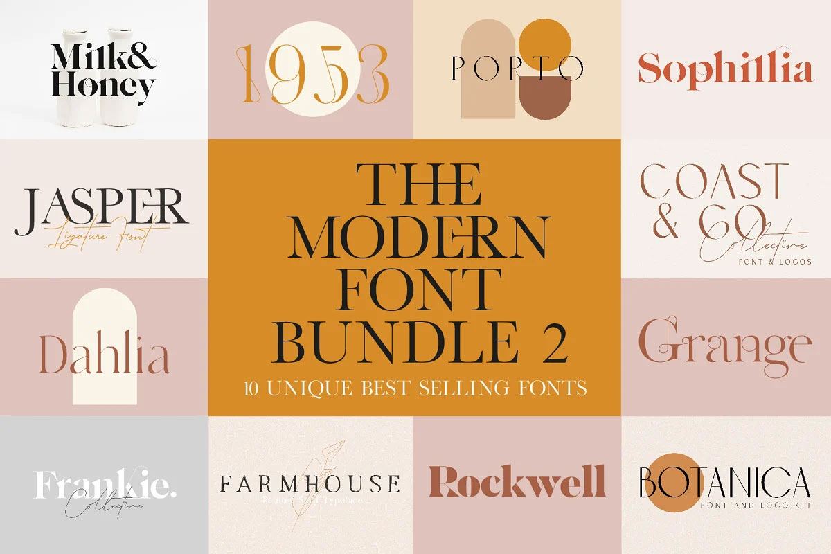 11 modern elegant font bundle