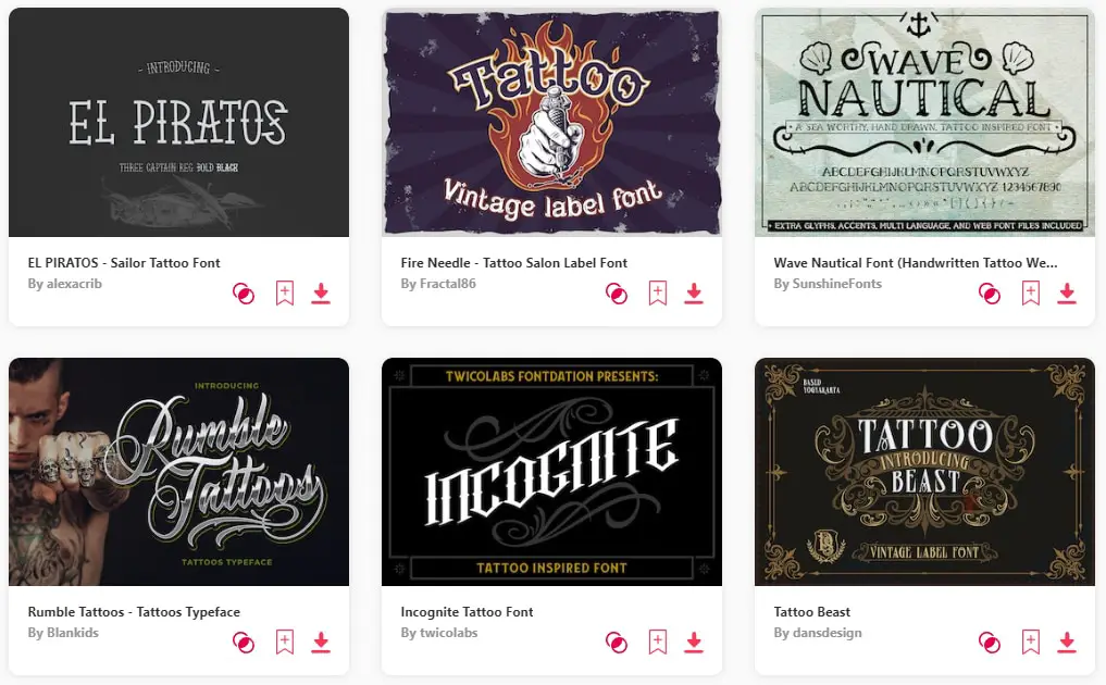 best gangster tattoo fonts in envato elements