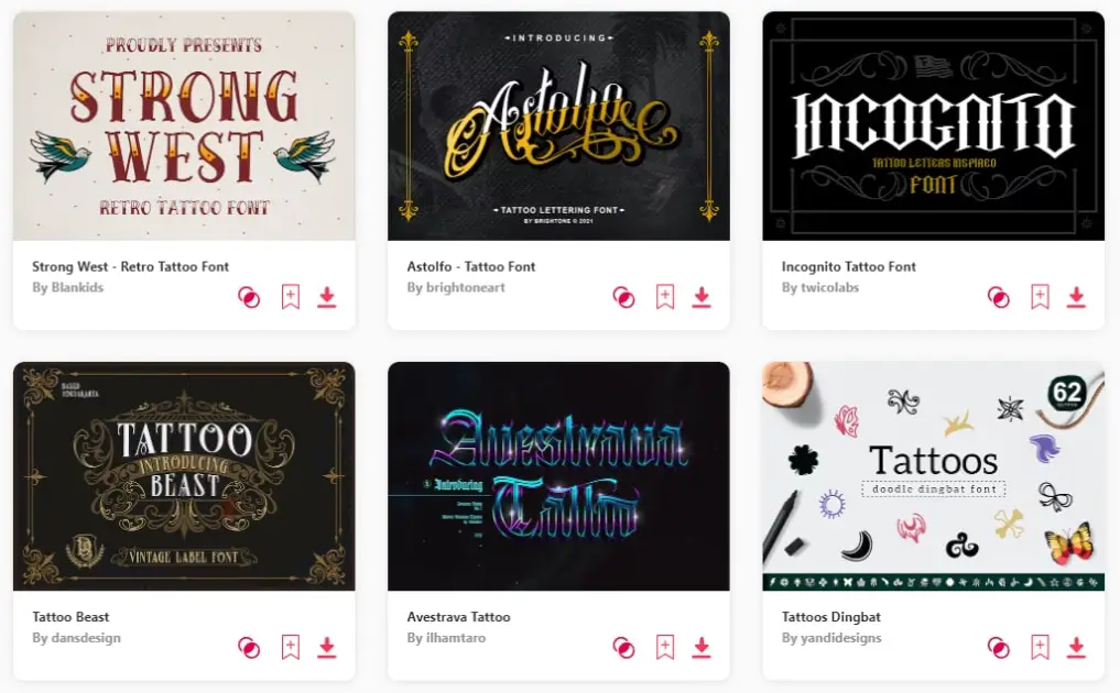 Best cursive tattoo fonts