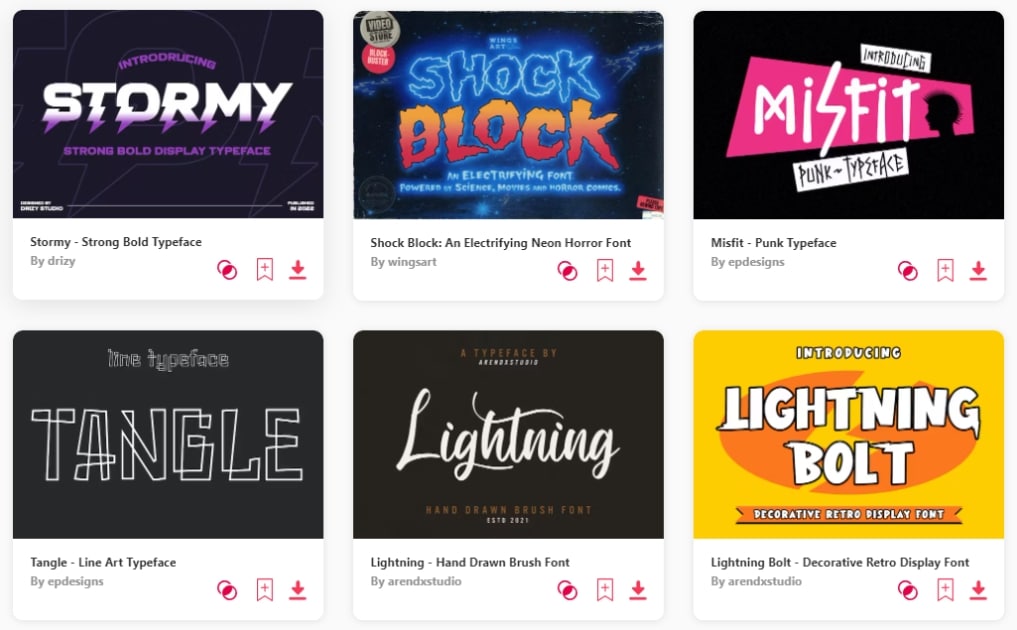 Best lightning fonts