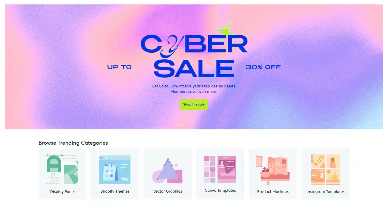 Creativemarket cyber sale 2023