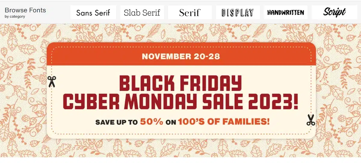 Myfonts black friday deals in 2023