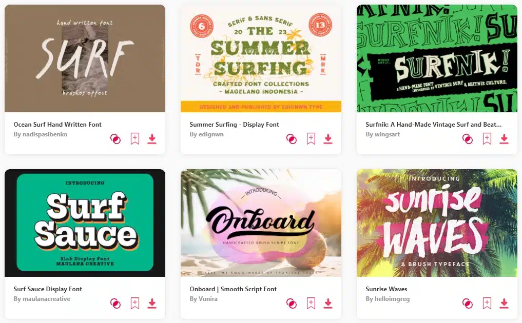 Best surf fonts