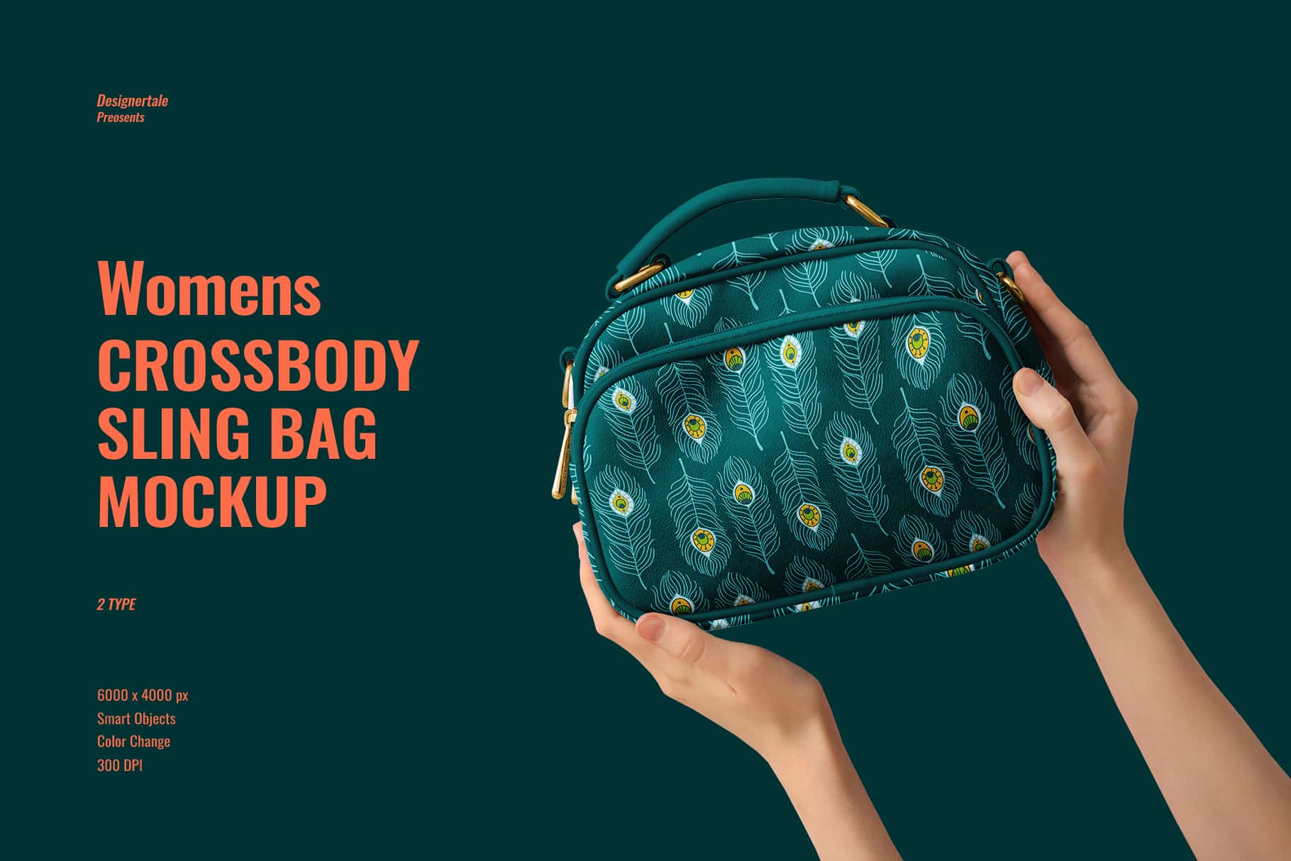 Womens Crossbody Sling Bag Mockup Set