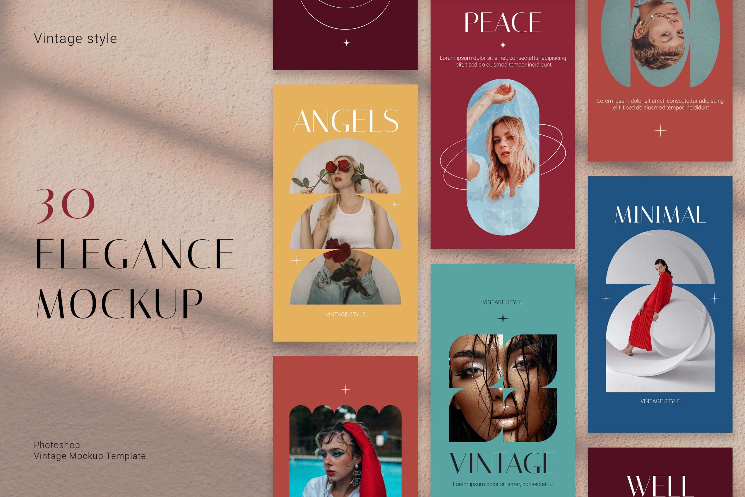 Vintage Social Media Templates: Elegant Designs for Instagram, Facebook, and Pinterest