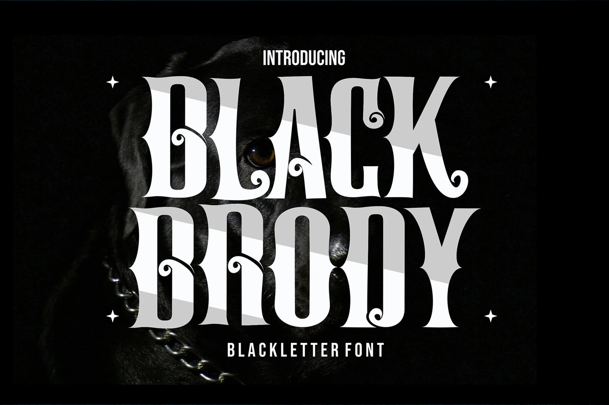 Black Brody Tattoo Font