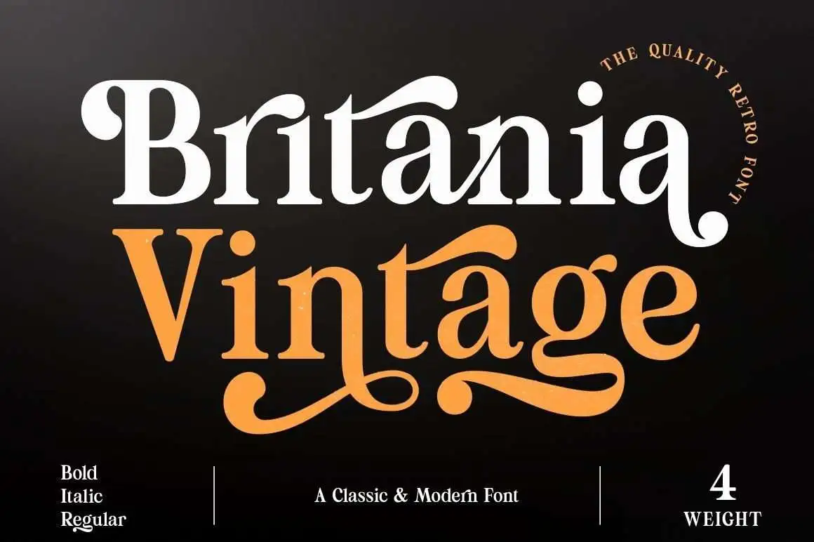 Britania Vintage Serif Font