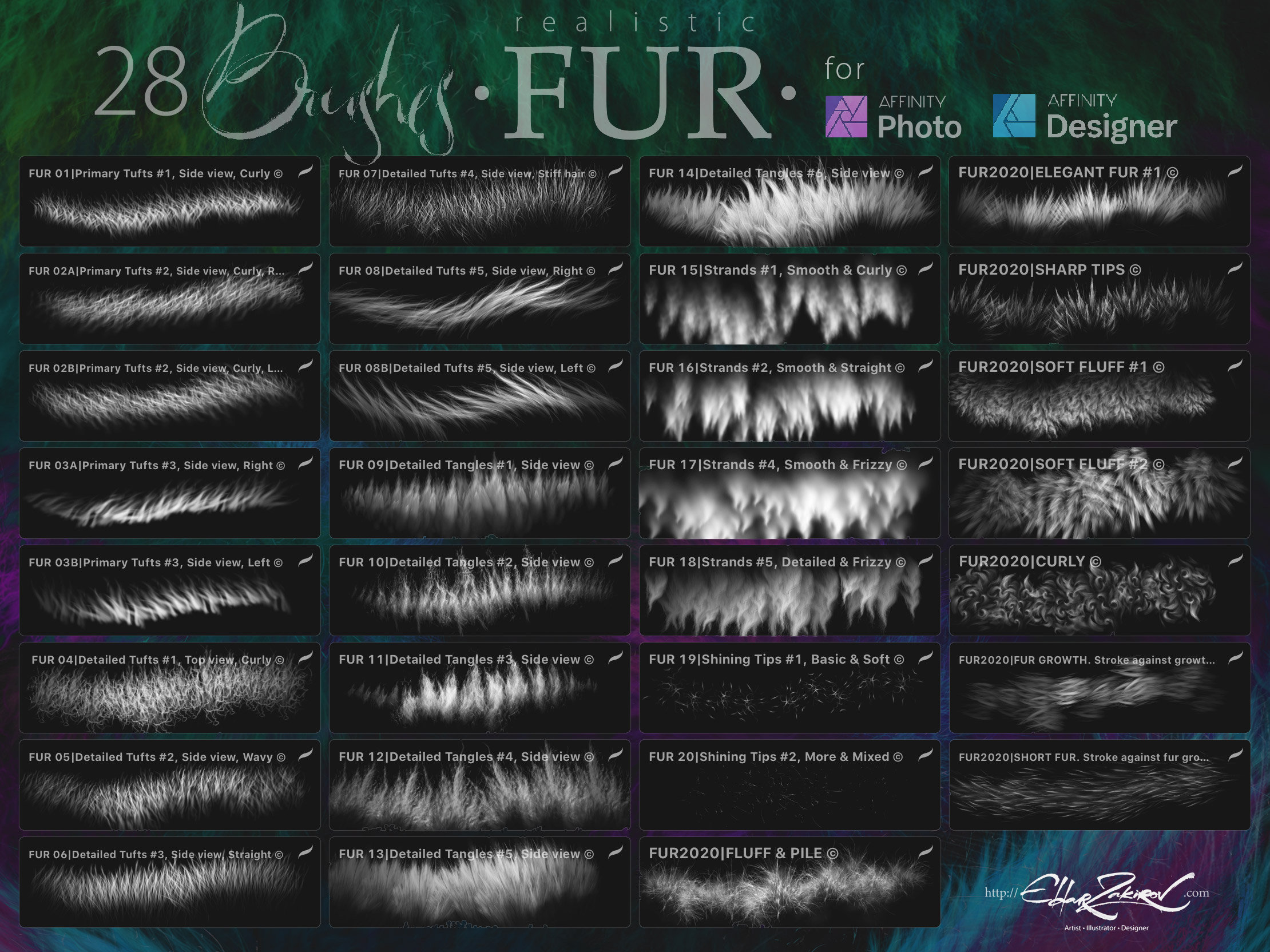 FUR 4 Affinity Brush List