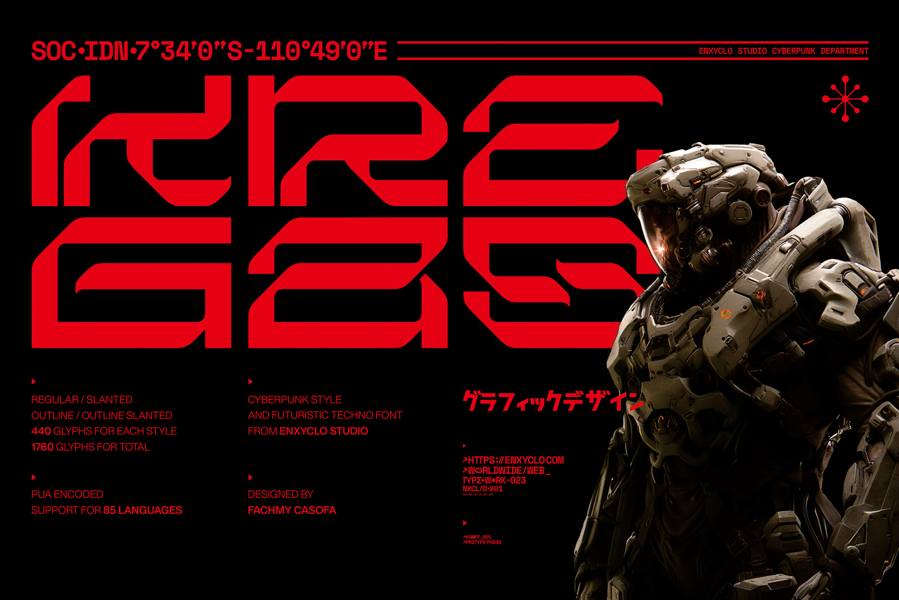 NCL KREGAS—a cyberpunk font