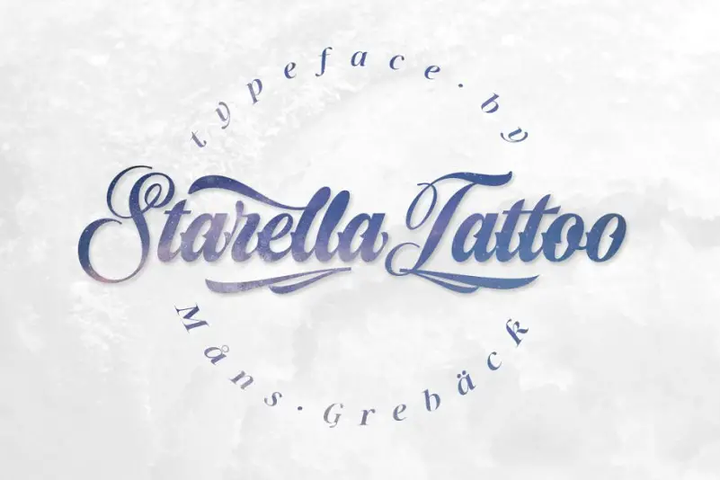 Starella Tattoo Font