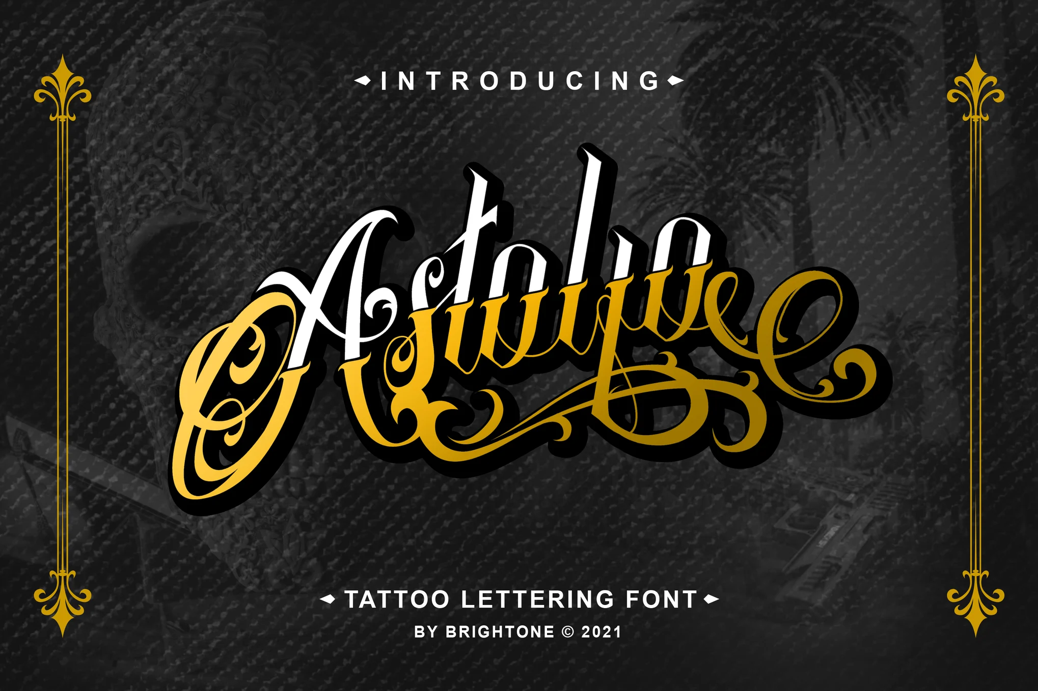 best cursive tattoo fonts Astolfo