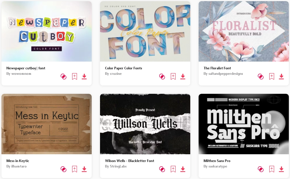 Best Newspaper Fonts envato elements website