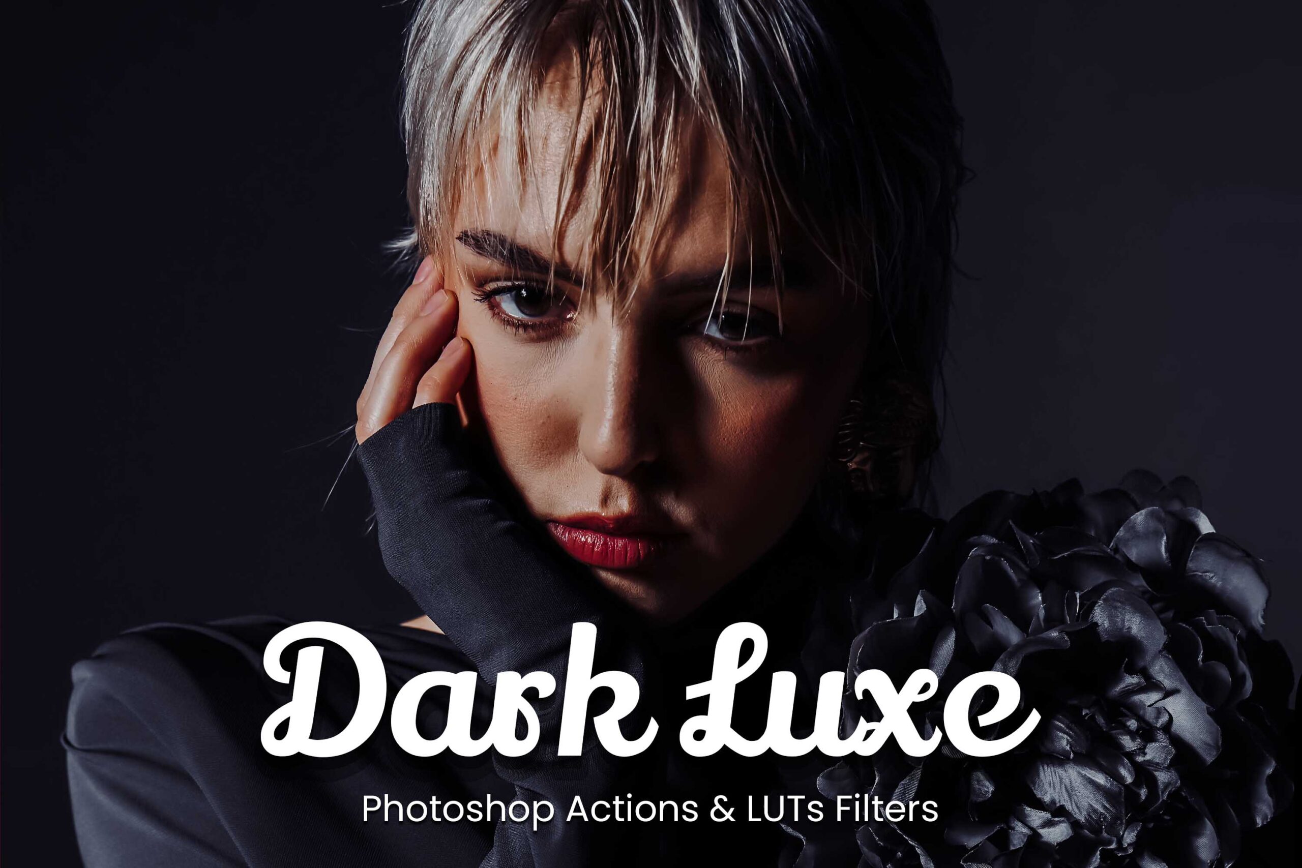 Transform photos with Dark Luxe Photoshop Actions for dramatic, moody, and luxurious vibes.