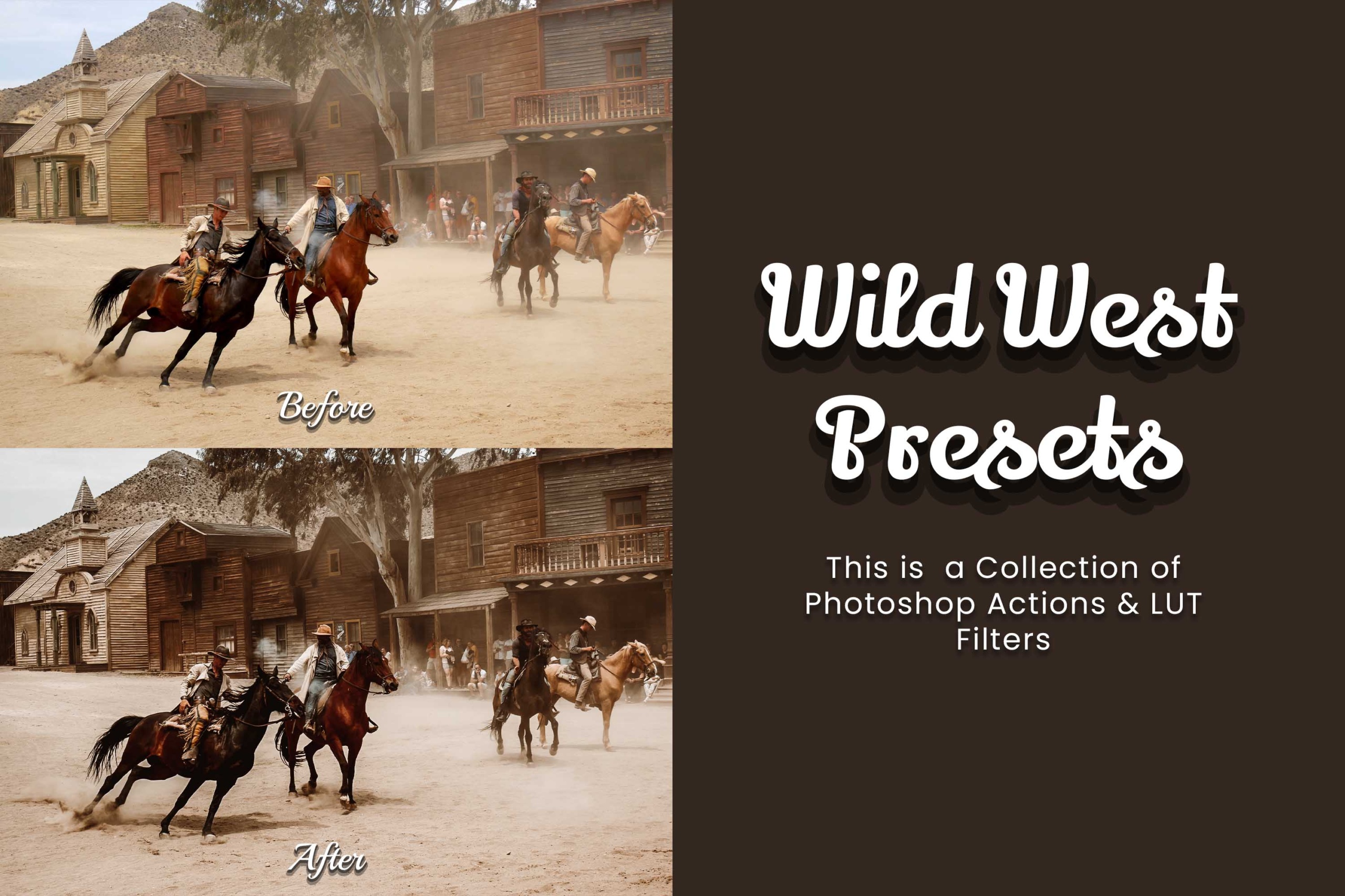 Vintage-inspired Photoshop presets that add a timeless, classic feel to your photos, perfect for capturing the rugged beauty of the American frontier.