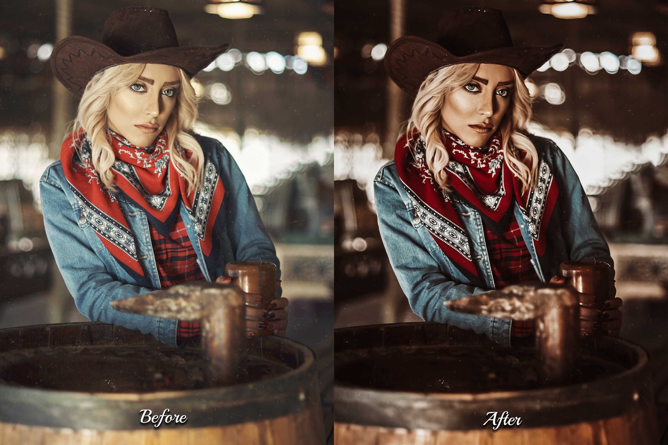 Achieve the perfect Western, rustic, and moody aesthetic for your photography with this all-in-one Lightroom Presets bundle, featuring 30 desktop and 30 mobile preset options.
