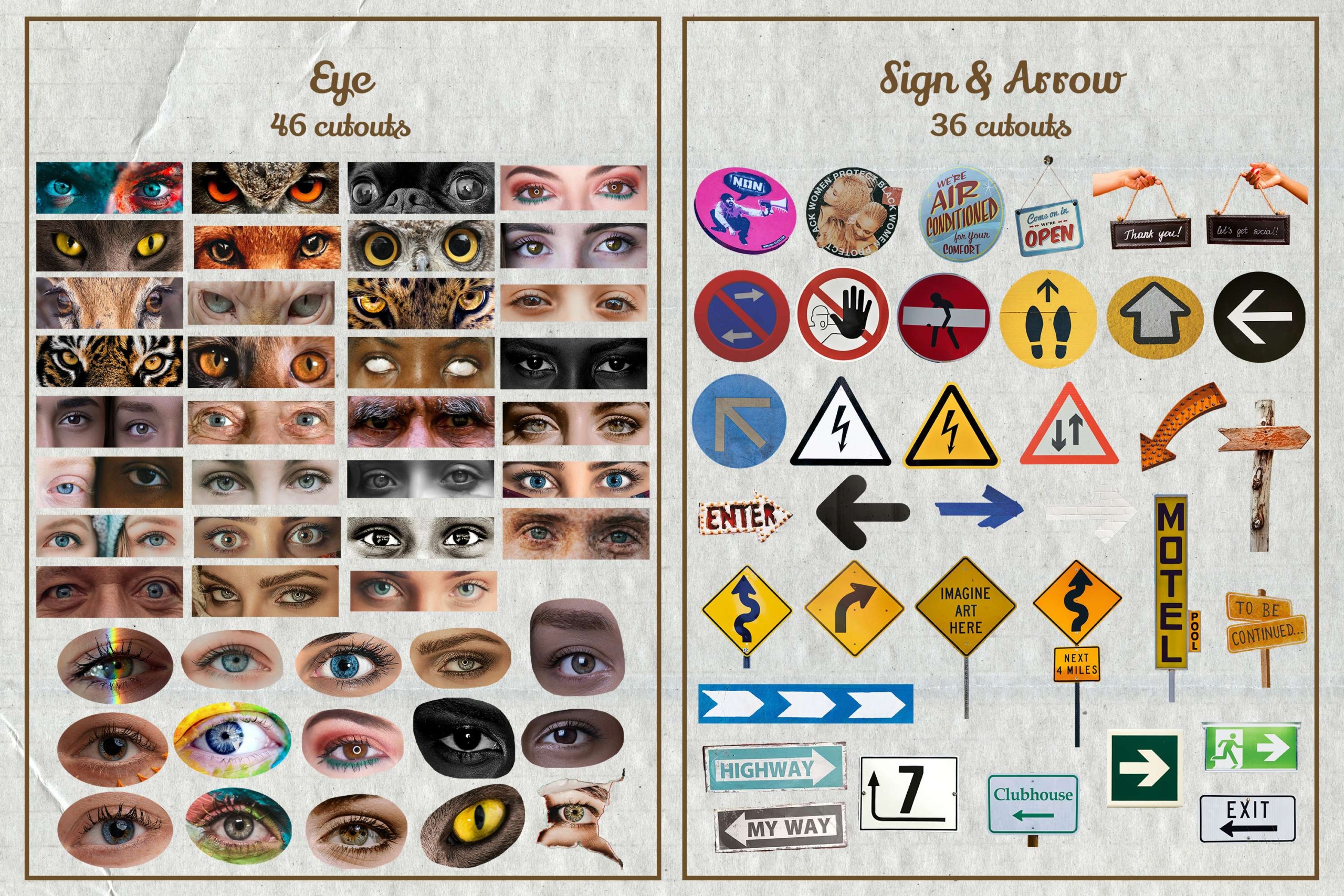 Paper Texture: A textured paper background, evoking the feel of aged documents or vintage print materials.