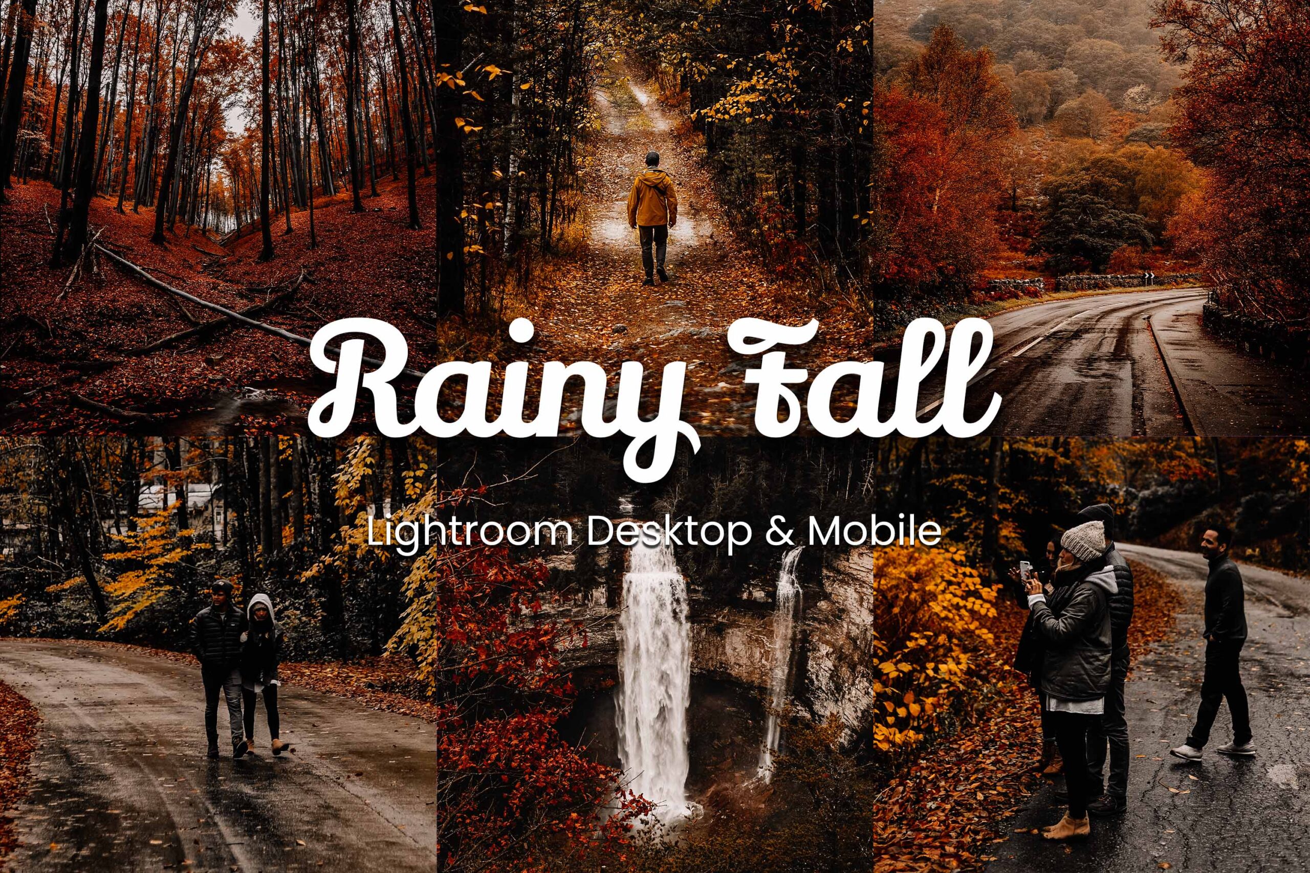 Cozy autumn scene with warm light and colorful leaves, enhanced with a Lightroom preset.