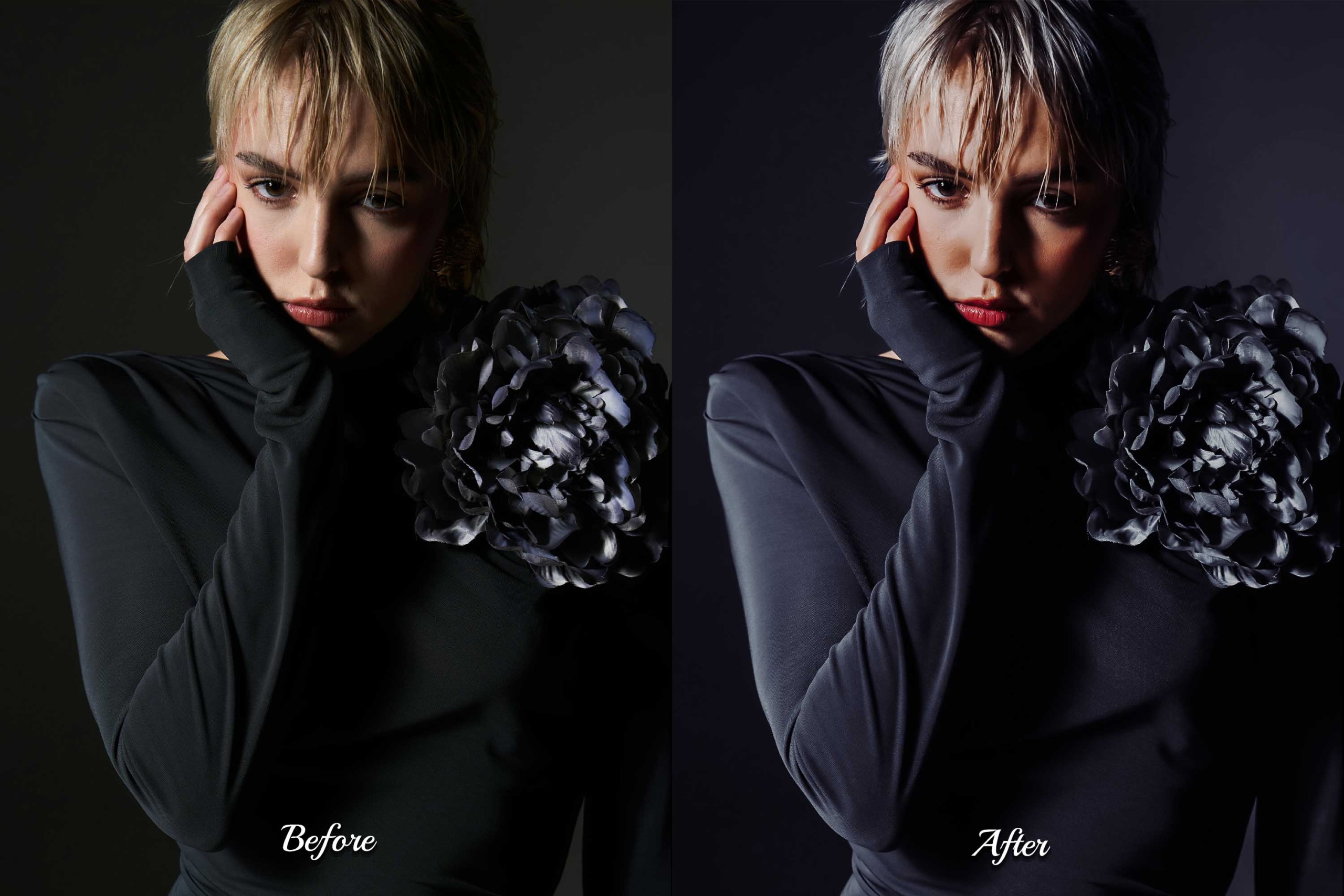 30 Desktop and Mobile Dark Luxe Presets for black style, fashion, and urban photography.