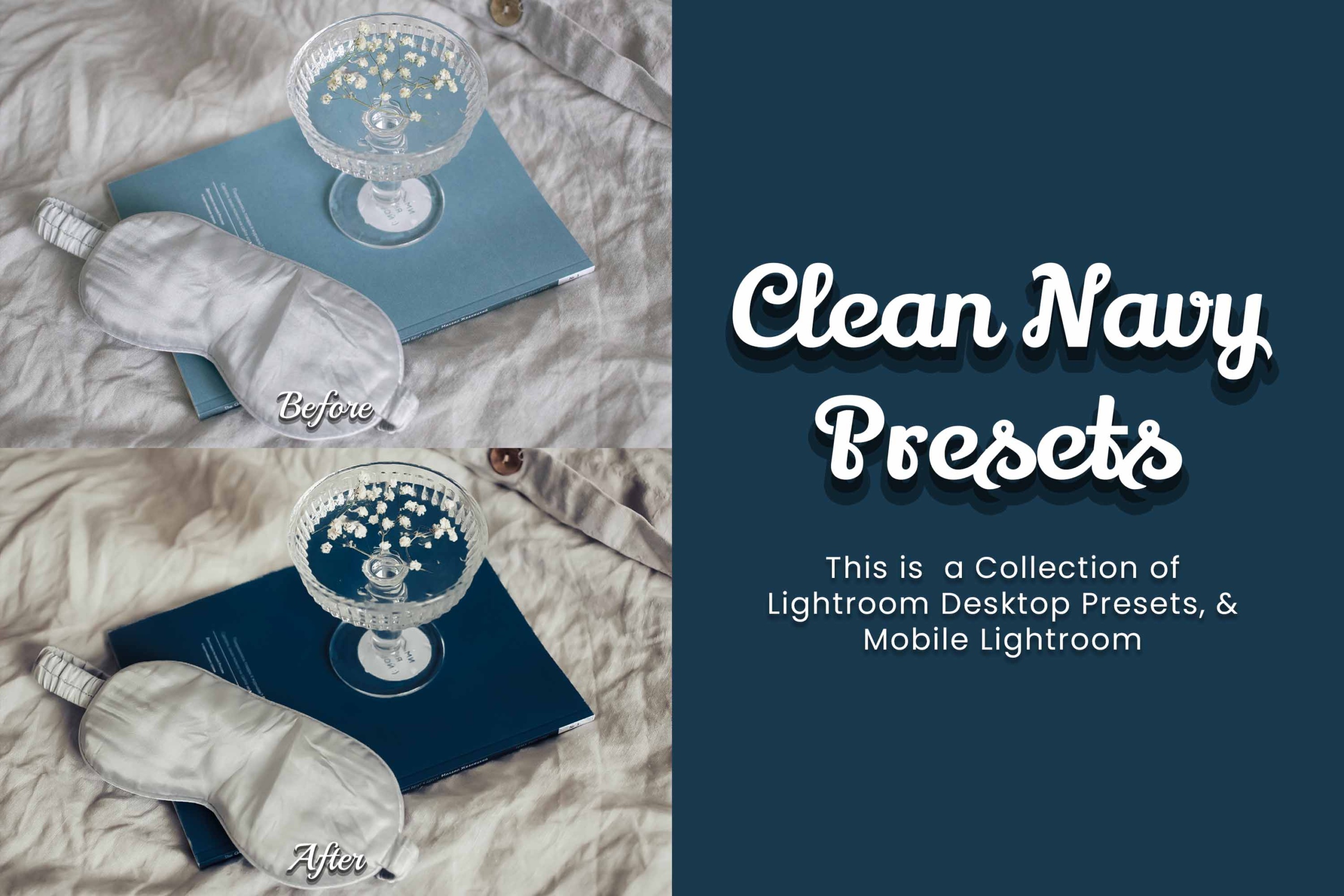 Professional Navy Lightroom Presets - Unlock the power of high-quality photo editing with this collection of 60 presets designed for photographers, models, and content creators.