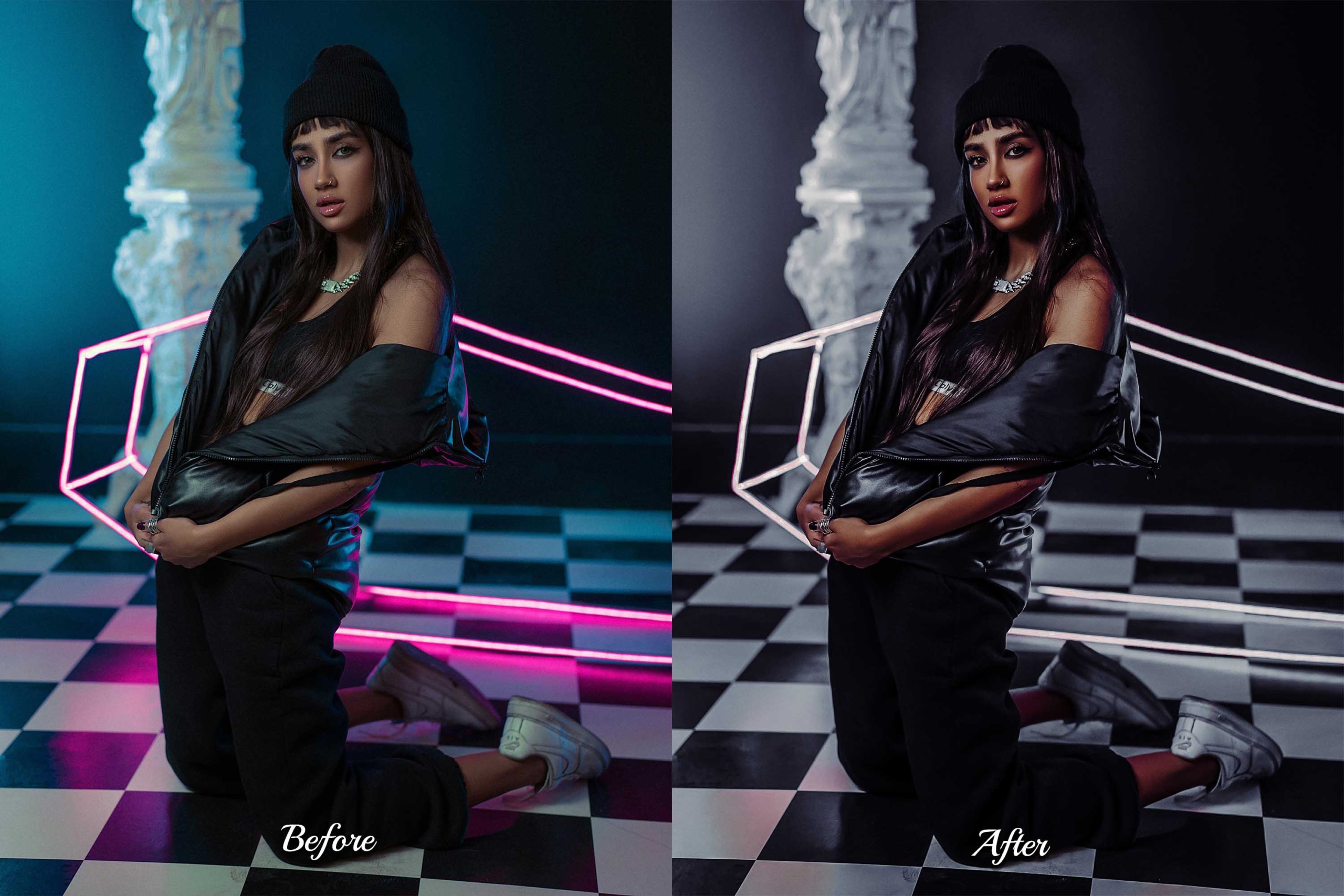 Elevate your Instagram feed with Dark Luxe Presets for rich, deep, and vibrant black tones.