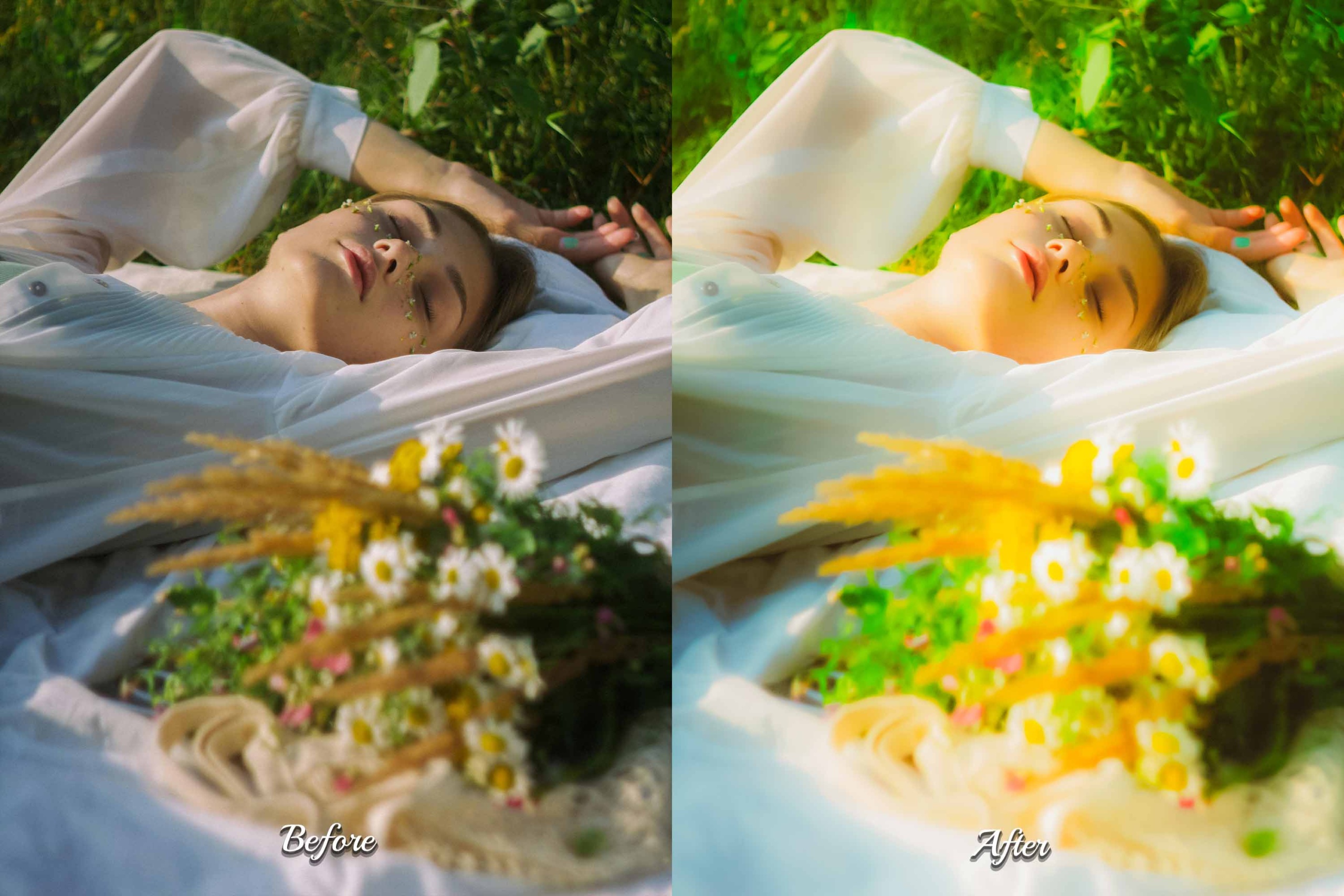 A laptop displaying a photo being edited in Lightroom with an Eden preset applied. Easy-to-use Lightroom presets for both desktop and mobile.