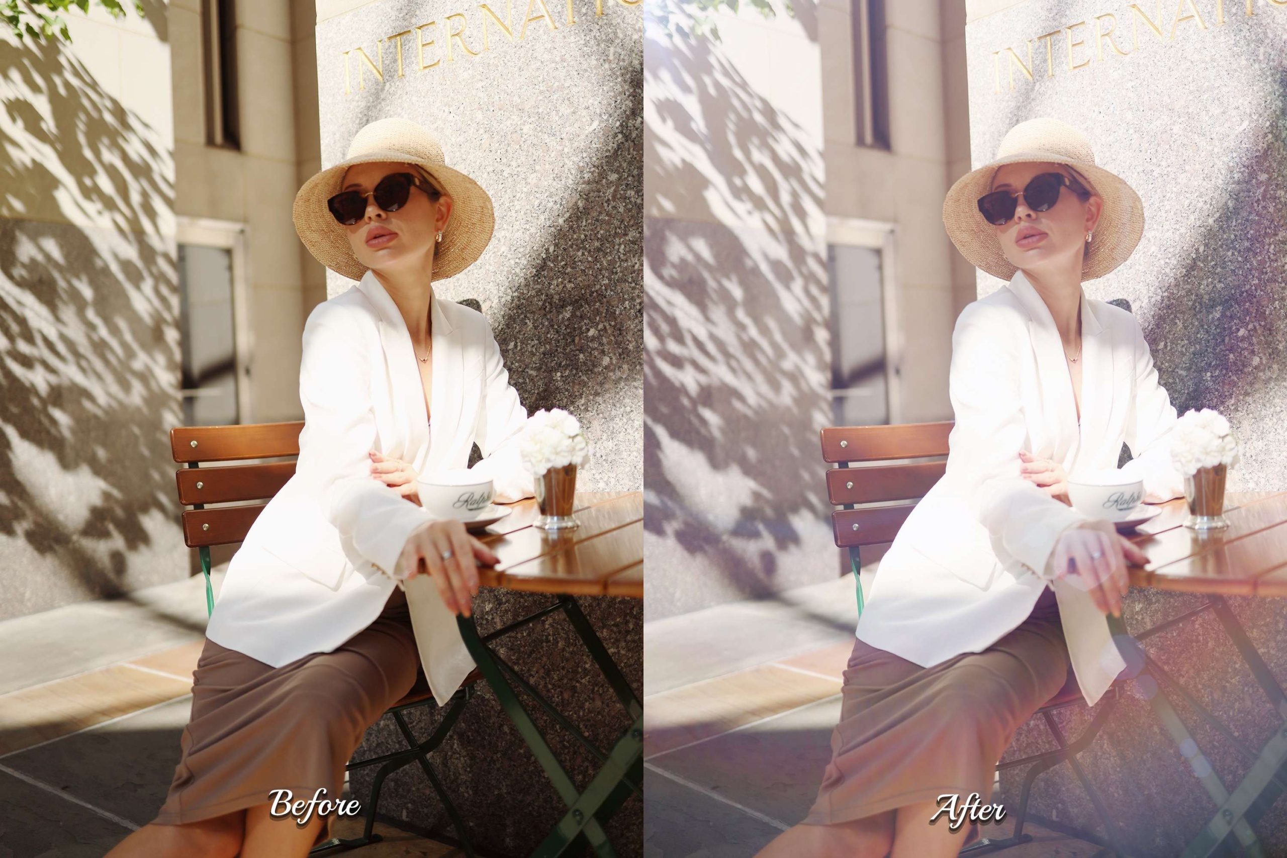 Enhance photos with 104 Sun Leak Overlays: Realistic Sun Beams, Light Leaks, Gold Ring Flares. Ideal for outdoor portraits and family photos.