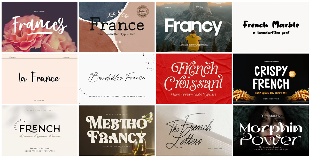 best french fonts from envato elements