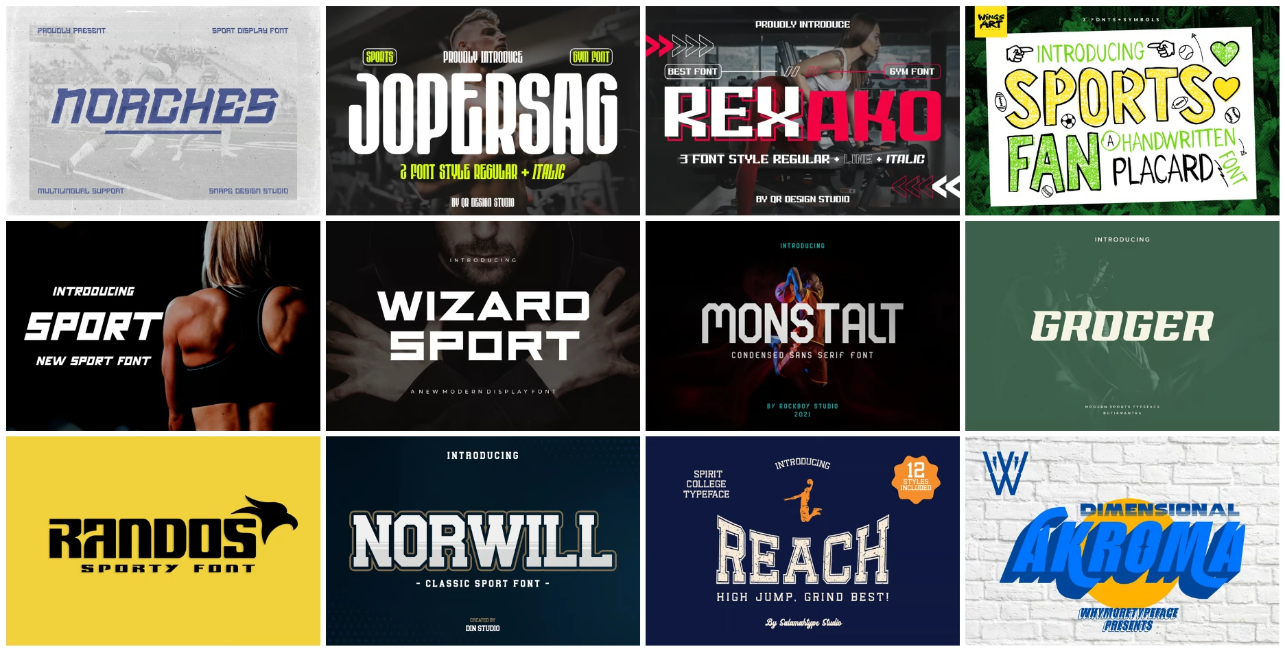 best sports fonts