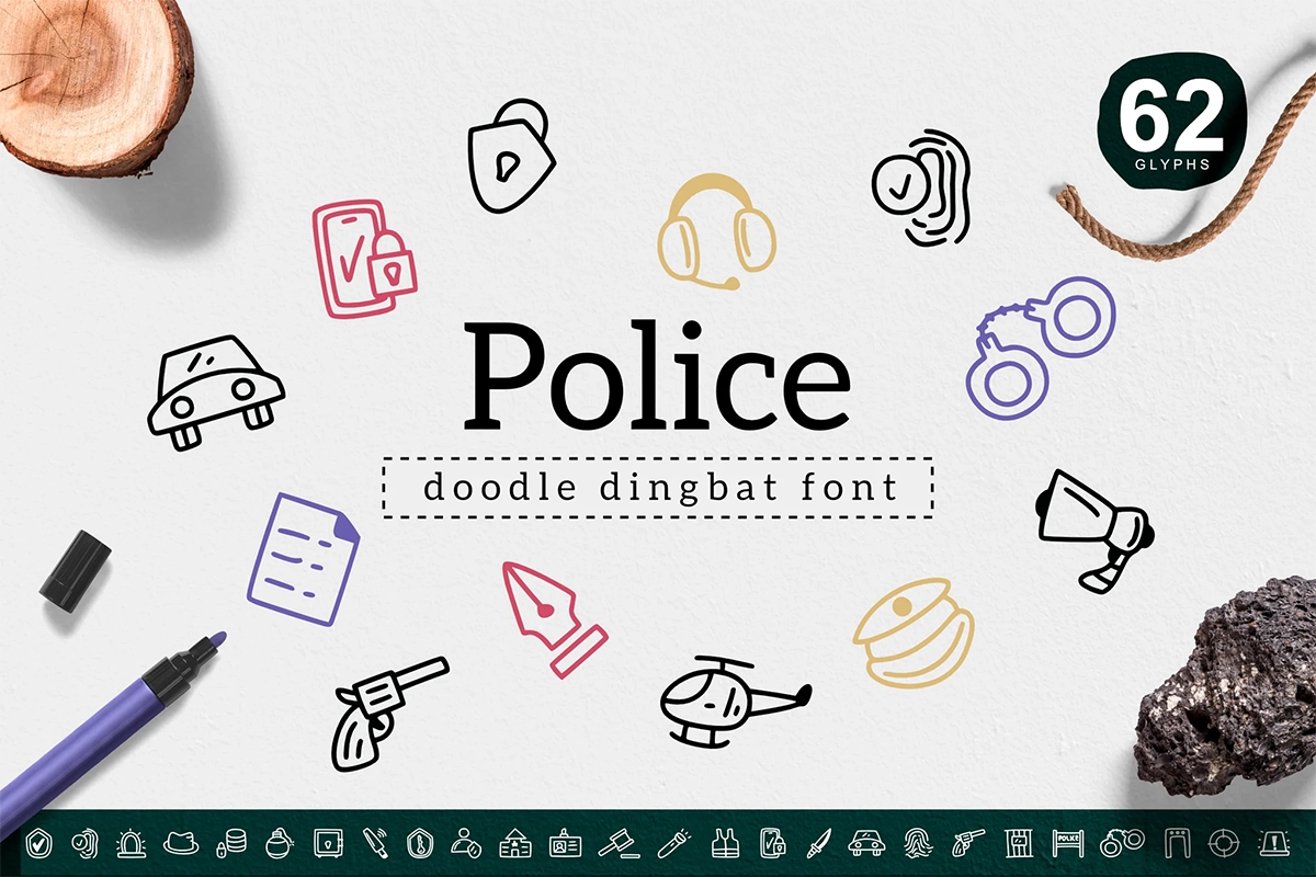 police fonts