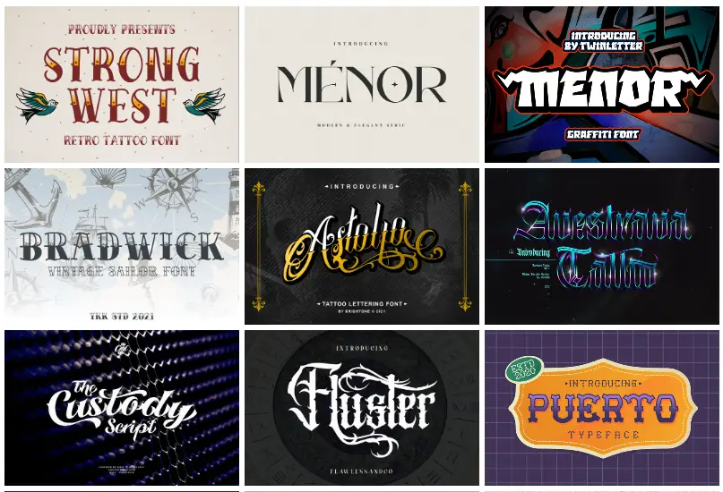 Best Tattoo Fonts For Men