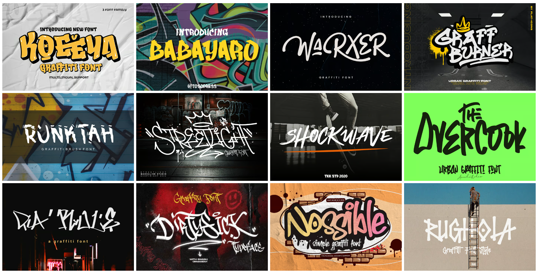 best graffiti fonts