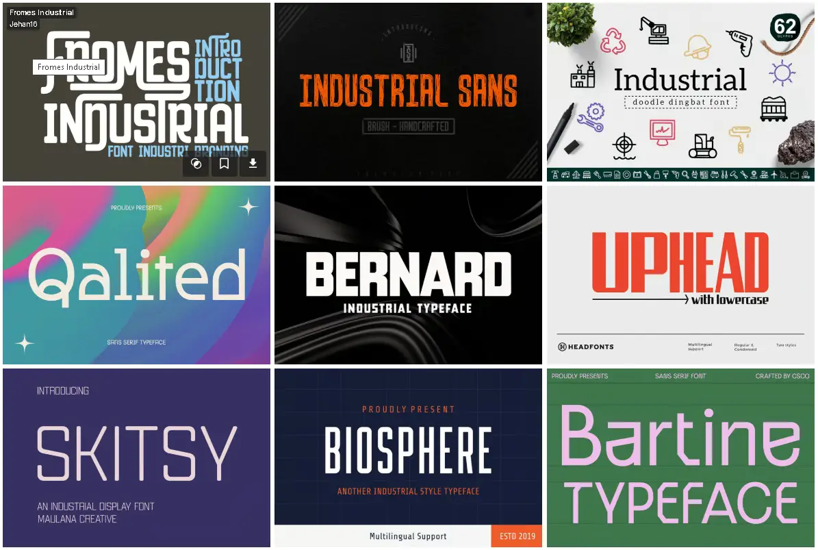 Industrial Fonts