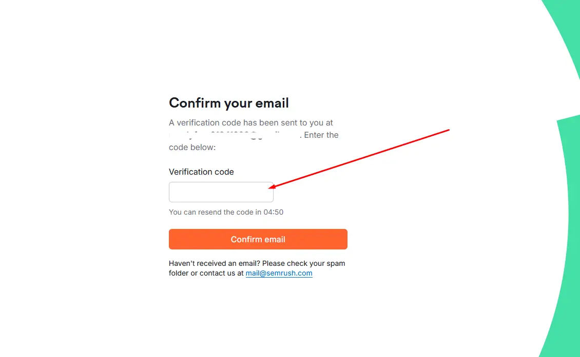 semrush email verification to start semrush free trial