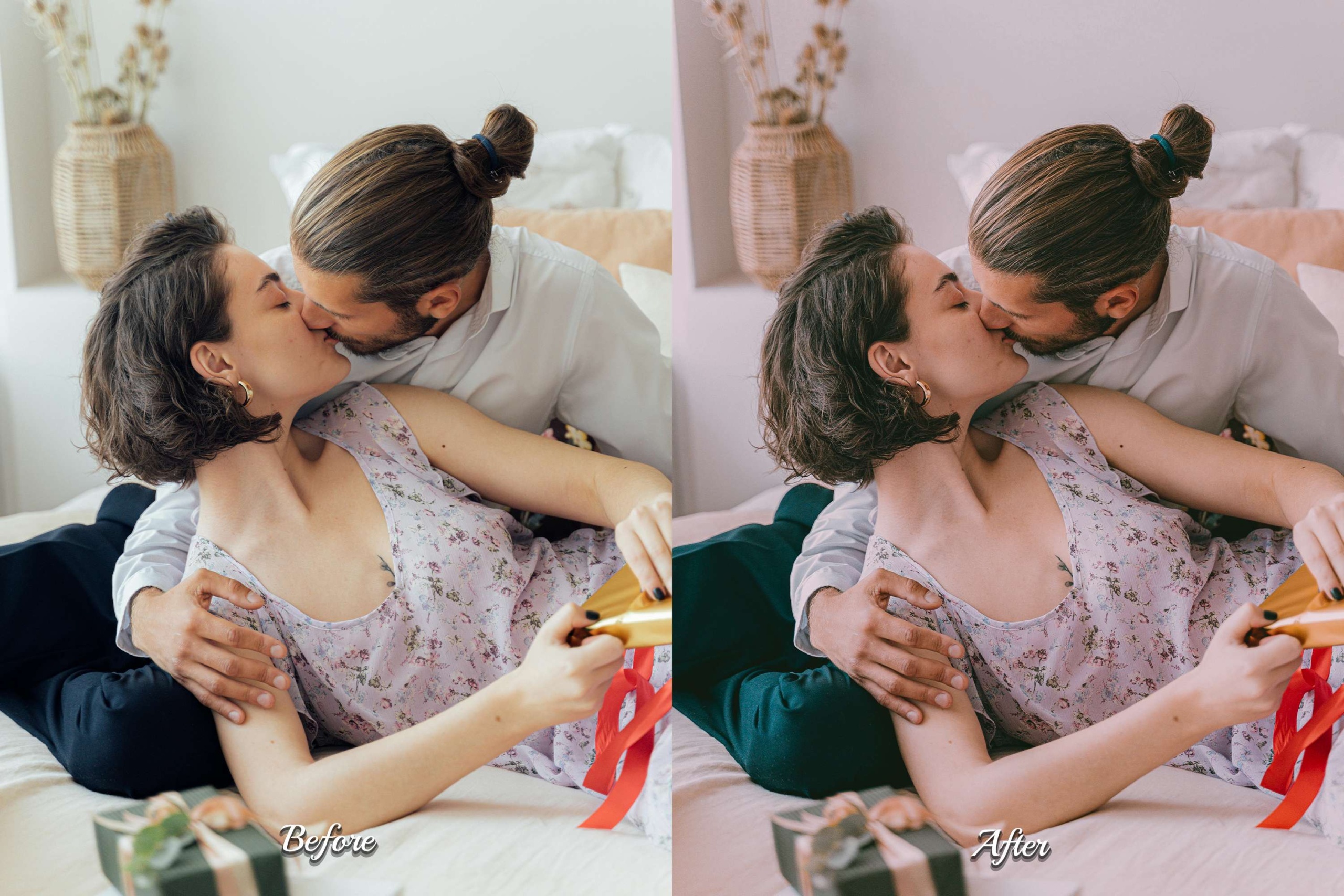 Elevate storytelling with Valentine Vibe LUTs. 30 CUBE LUTs for wedding videos, romantic footage, and Valentine's Day visuals. Achieve bright pink and red tones.