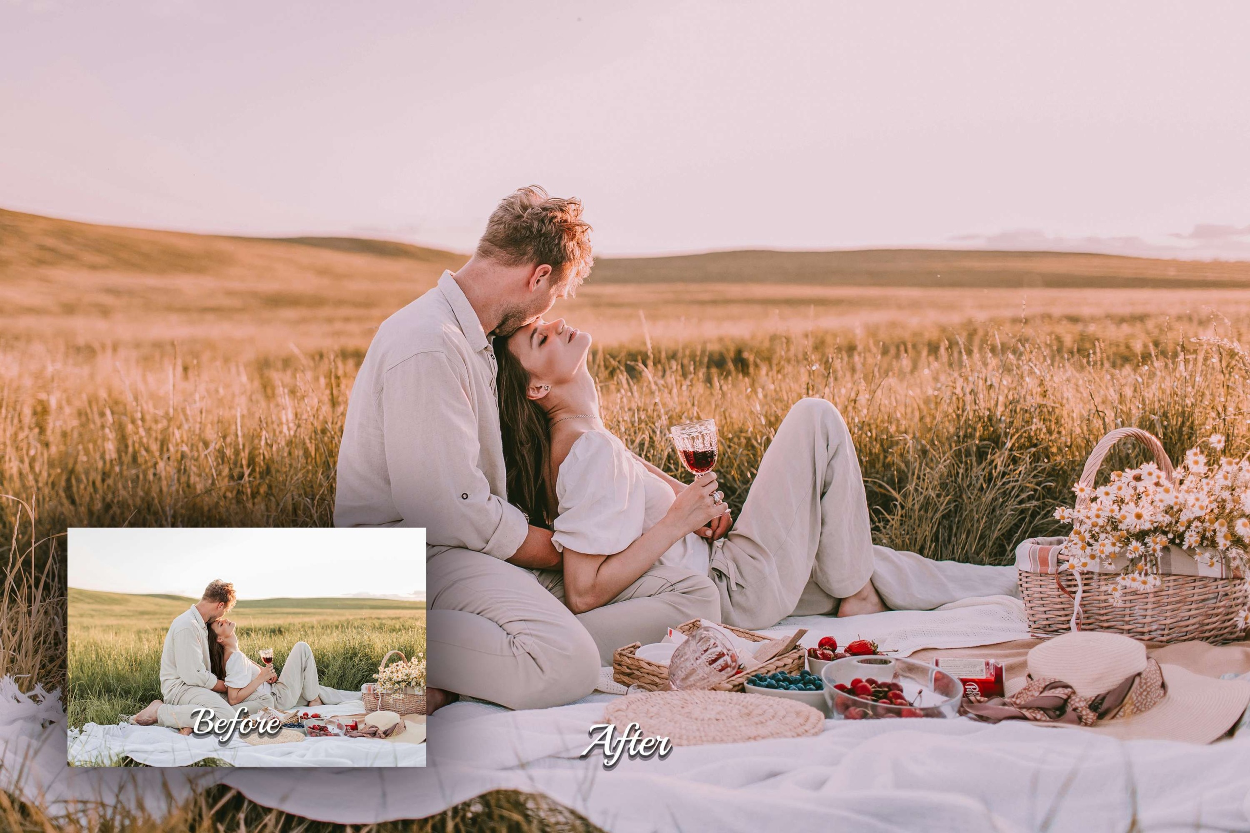 Transform videos with Valentine Vibe Video LUTs. Includes 30 CUBE LUTs and PDF guide. Perfect for weddings, couples, engagements, and Valentine's Day visuals. Achieve bright pink and red tones.